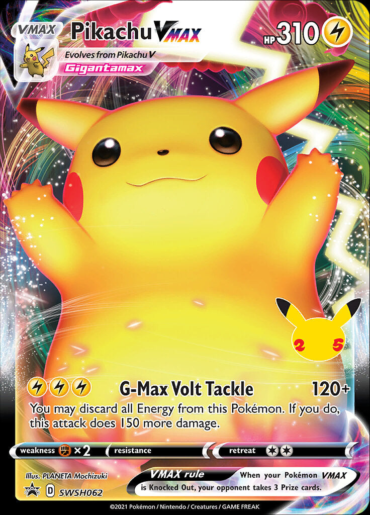 Pikachu VMAX (SWSH062) (Celebrations) [Sword & Shield: Black Star Promos] | Game Master's Emporium (The New GME)