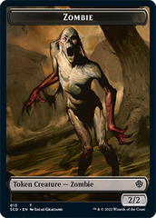 Zombie // Zombie Knight Double-Sided Token [Starter Commander Decks] | Game Master's Emporium (The New GME)