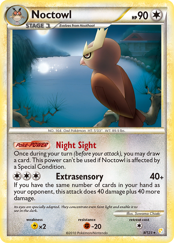 Noctowl (8/123) [HeartGold & SoulSilver: Base Set] | Game Master's Emporium (The New GME)