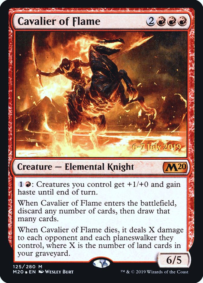 Cavalier of Flame [Core Set 2020 Prerelease Promos] | Game Master's Emporium (The New GME)