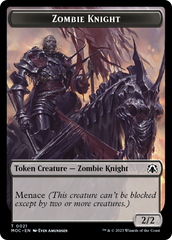 Zombie Knight // Human (6) Double-Sided Token [March of the Machine Commander Tokens] | Game Master's Emporium (The New GME)