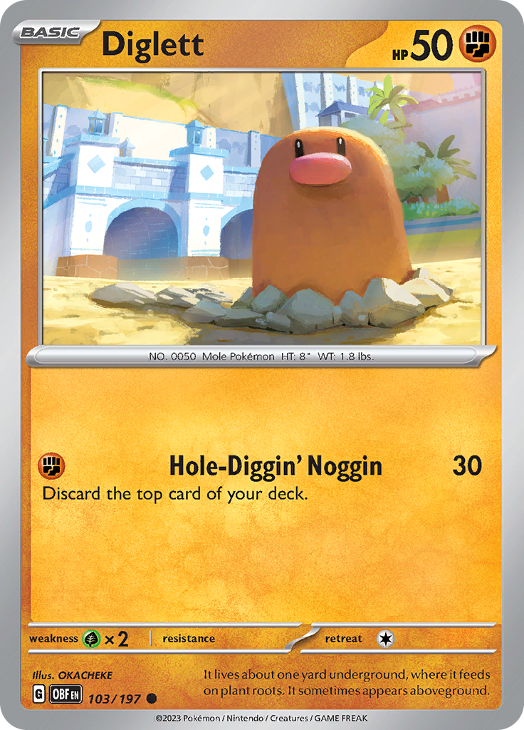 Diglett (103/197) [Scarlet & Violet: Obsidian Flames] | Game Master's Emporium (The New GME)