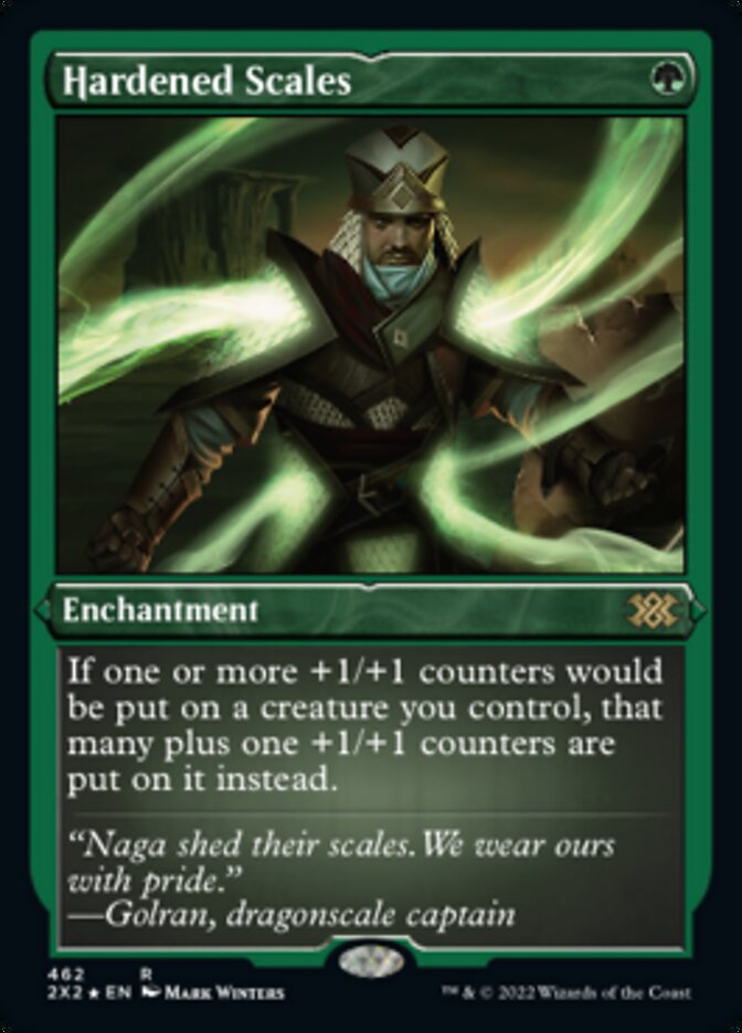 Hardened Scales (Foil Etched) [Double Masters 2022] | Game Master's Emporium (The New GME)