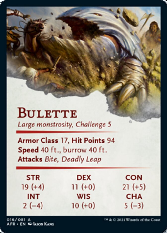 Bulette Art Card (Gold-Stamped Signature) [Dungeons & Dragons: Adventures in the Forgotten Realms Art Series] | Game Master's Emporium (The New GME)