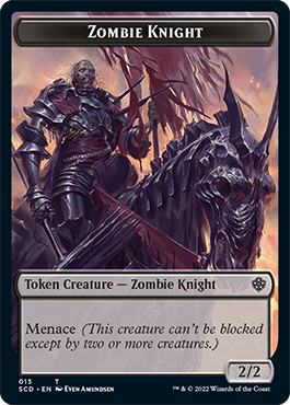 Zombie // Zombie Knight Double-Sided Token [Starter Commander Decks] | Game Master's Emporium (The New GME)