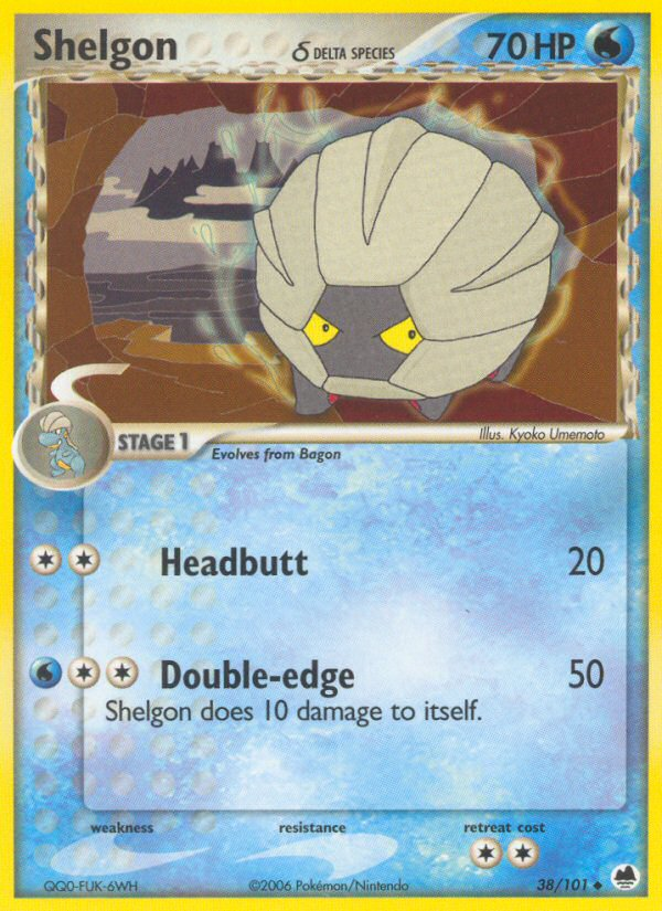 Shelgon (38/101) (Delta Species) [EX: Dragon Frontiers] | Game Master's Emporium (The New GME)