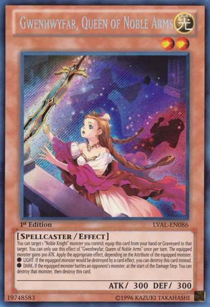 Gwenhwyfar, Queen of Noble Arms [LVAL-EN086] Secret Rare | Game Master's Emporium (The New GME)