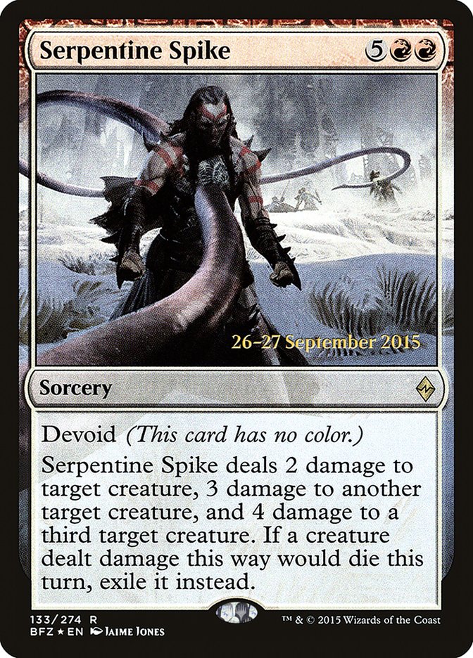 Serpentine Spike [Battle for Zendikar Prerelease Promos] | Game Master's Emporium (The New GME)