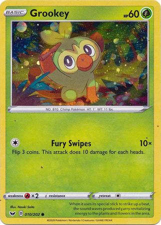Grookey (010/202) (Cosmos Holo) [Sword & Shield: Base Set] | Game Master's Emporium (The New GME)