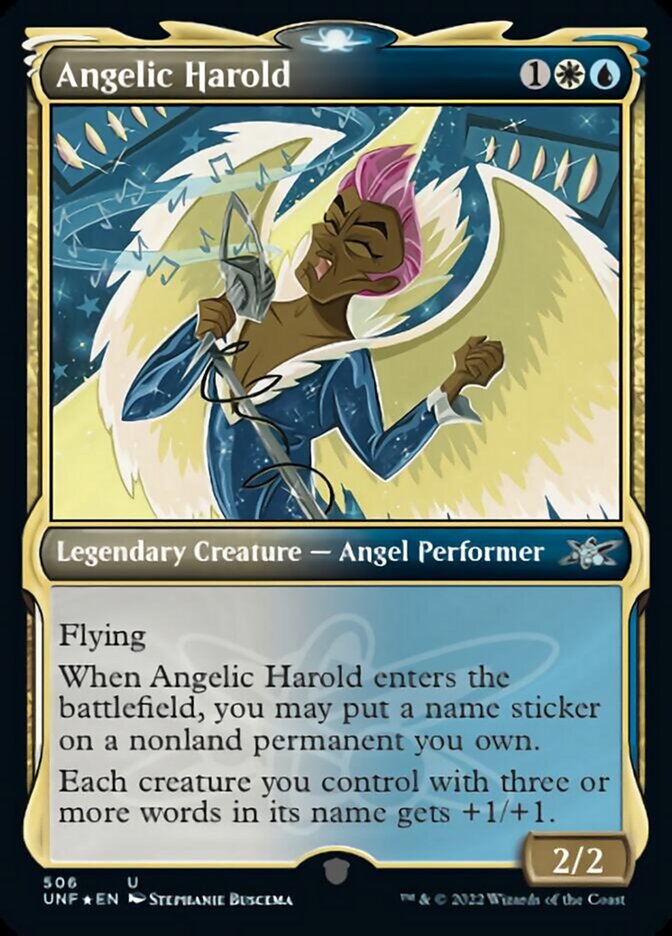 Angelic Harold (Showcase) (Galaxy Foil) [Unfinity] | Game Master's Emporium (The New GME)