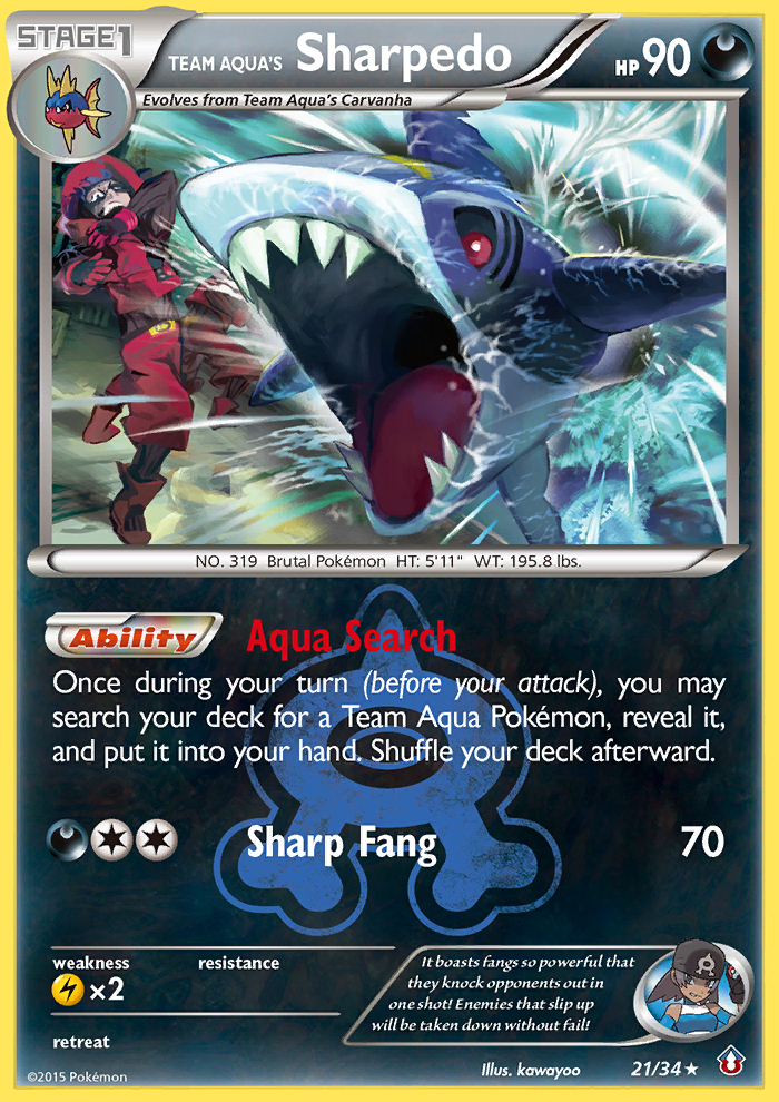 Team Aqua's Sharpedo (21/34) [XY: Double Crisis] | Game Master's Emporium (The New GME)