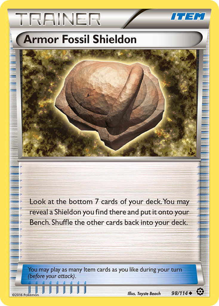 Armor Fossil Shieldon (98/114) [XY: Steam Siege] | Game Master's Emporium (The New GME)