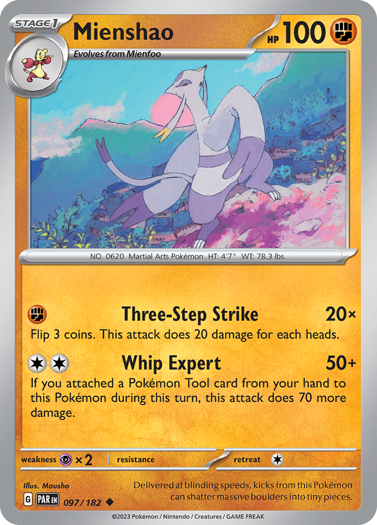 Mienshao (097/182) [Scarlet & Violet: Paradox Rift] | Game Master's Emporium (The New GME)