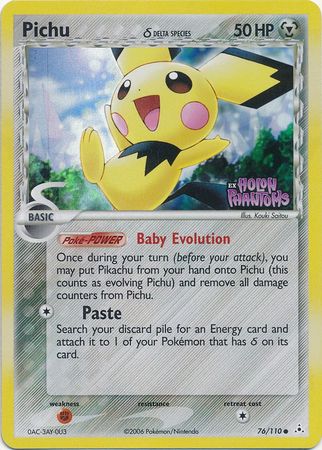 Pichu (76/110) (Delta Species) (Stamped) [EX: Holon Phantoms] | Game Master's Emporium (The New GME)