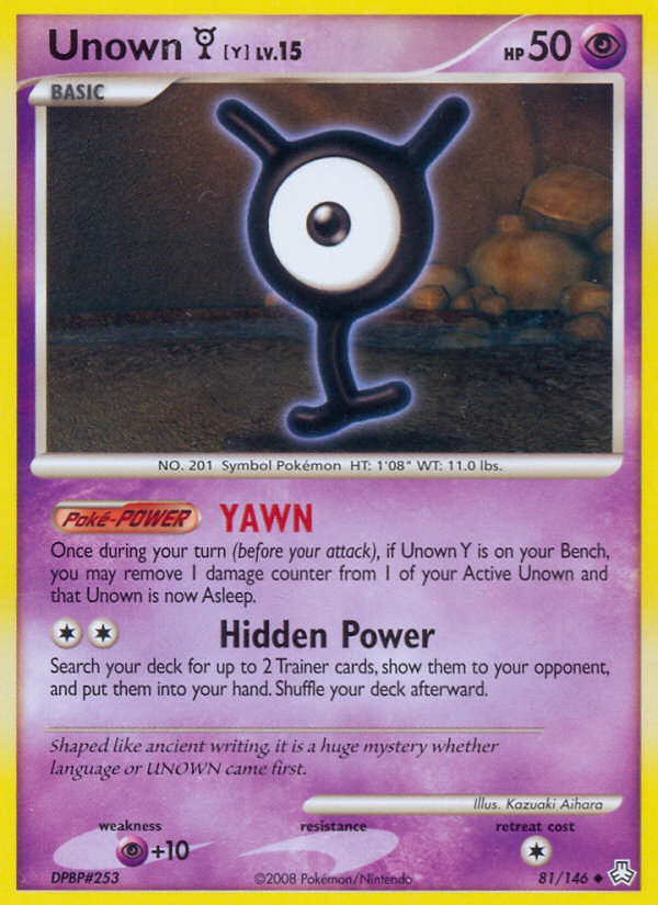 Unown Y (81/146) [Diamond & Pearl: Legends Awakened] | Game Master's Emporium (The New GME)