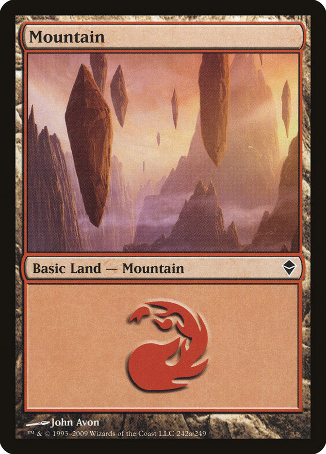 Mountain (242a) [Zendikar] | Game Master's Emporium (The New GME)