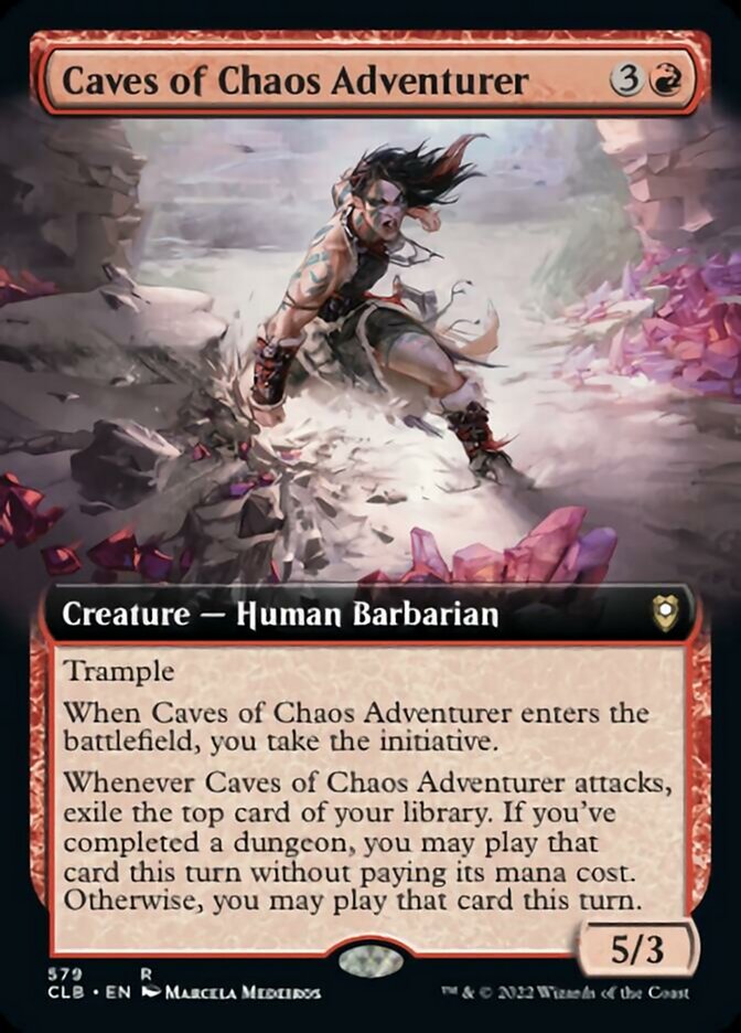 Caves of Chaos Adventurer (Extended Art) [Commander Legends: Battle for Baldur's Gate] | Game Master's Emporium (The New GME)