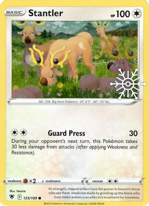 Stantler (125/189) (Holiday Calendar) [Sword & Shield: Astral Radiance] | Game Master's Emporium (The New GME)