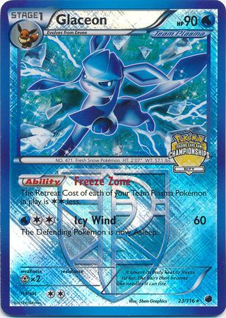 Glaceon (23/116) (City Championship Promo) [Black & White: Plasma Freeze] | Game Master's Emporium (The New GME)