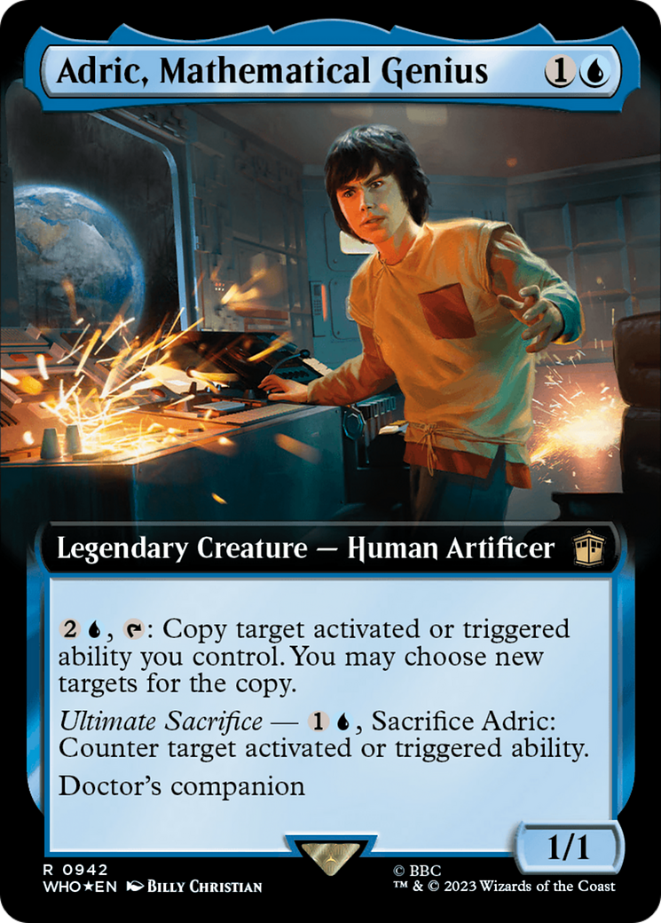 Adric, Mathematical Genius (Extended Art) (Surge Foil) [Doctor Who] | Game Master's Emporium (The New GME)