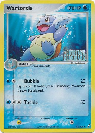 Wartortle (42/100) (Stamped) [EX: Crystal Guardians] | Game Master's Emporium (The New GME)