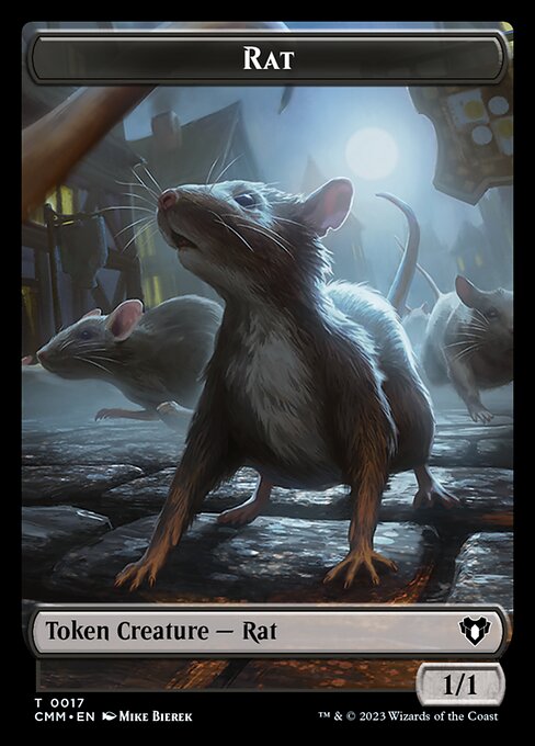 Zombie (0019) // Rat Double-Sided Token [Commander Masters Tokens] | Game Master's Emporium (The New GME)