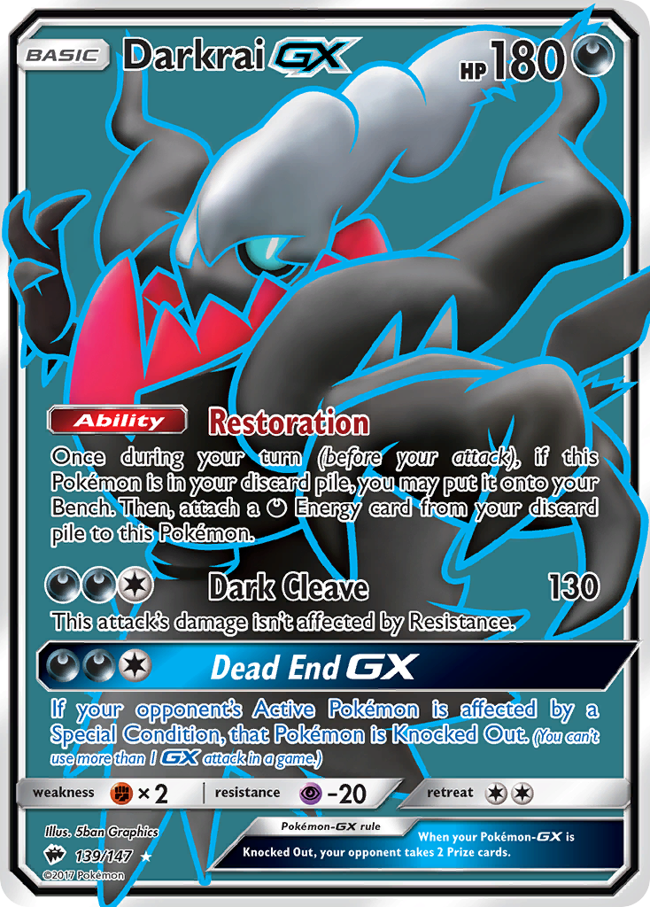 Darkrai GX (139/147) [Sun & Moon: Burning Shadows] | Game Master's Emporium (The New GME)