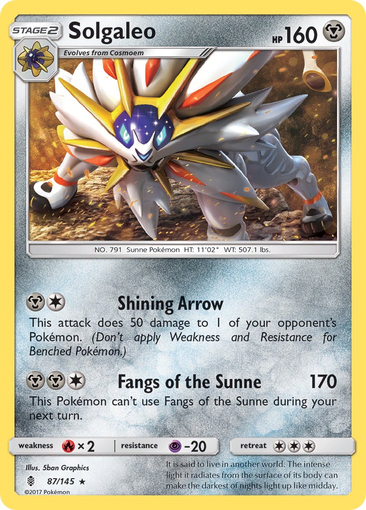 Solgaleo (87/145) (Theme Deck Exclusive) [Sun & Moon: Guardians Rising] | Game Master's Emporium (The New GME)