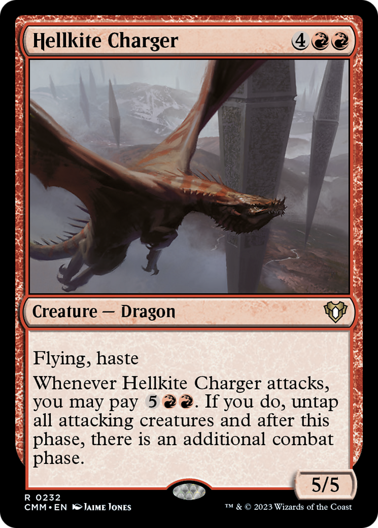 Hellkite Charger (Foil Etched) [Commander Masters] | Game Master's Emporium (The New GME)