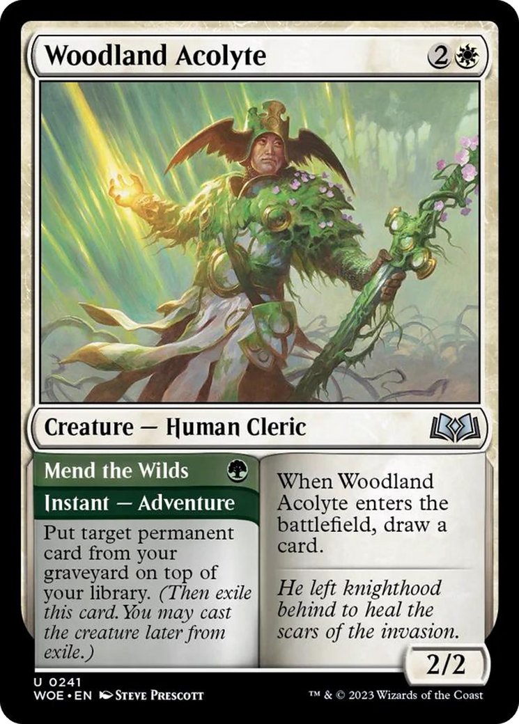 Woodland Acolyte // Mend the Wilds [Wilds of Eldraine] | Game Master's Emporium (The New GME)