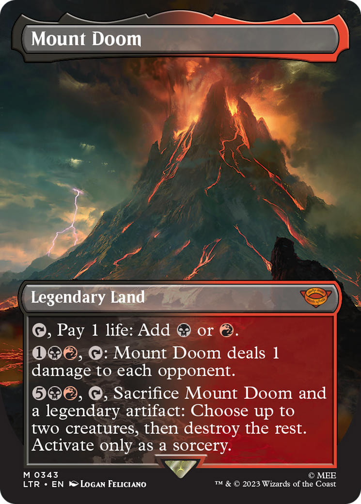 Mount Doom (Borderless Alternate Art) [The Lord of the Rings: Tales of Middle-Earth] | Game Master's Emporium (The New GME)