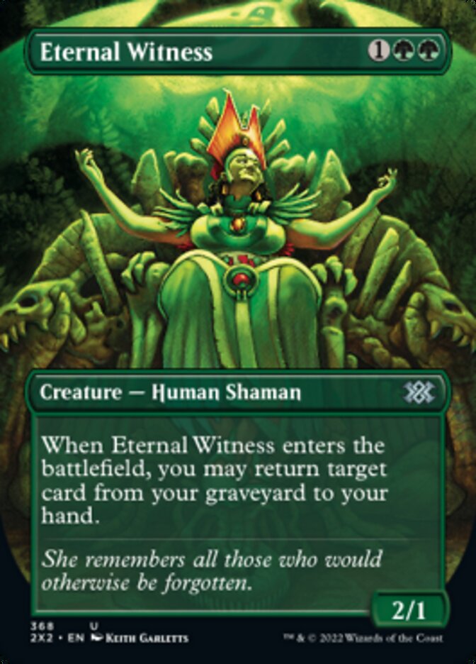 Eternal Witness (Borderless Alternate Art) [Double Masters 2022] | Game Master's Emporium (The New GME)