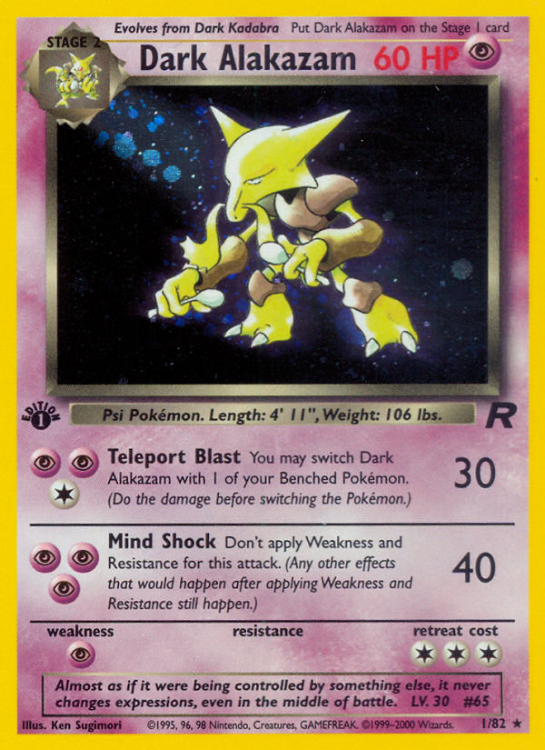 Dark Alakazam (1/82) [Team Rocket 1st Edition] | Game Master's Emporium (The New GME)