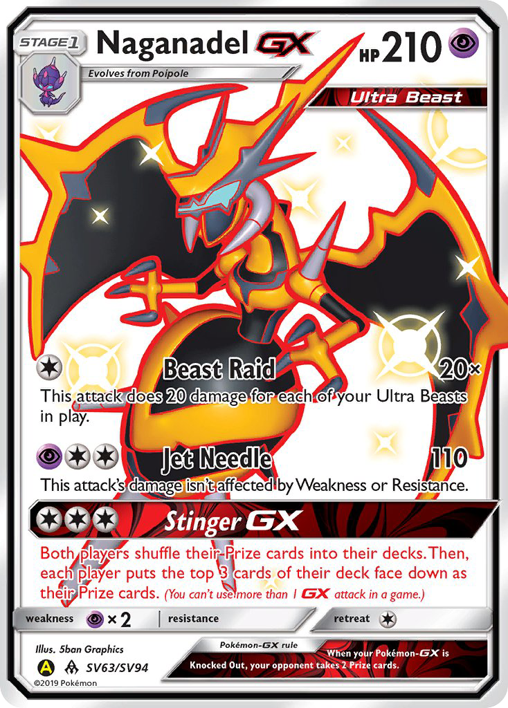 Naganadel GX (SV63/SV94) [Sun & Moon: Hidden Fates - Shiny Vault] | Game Master's Emporium (The New GME)