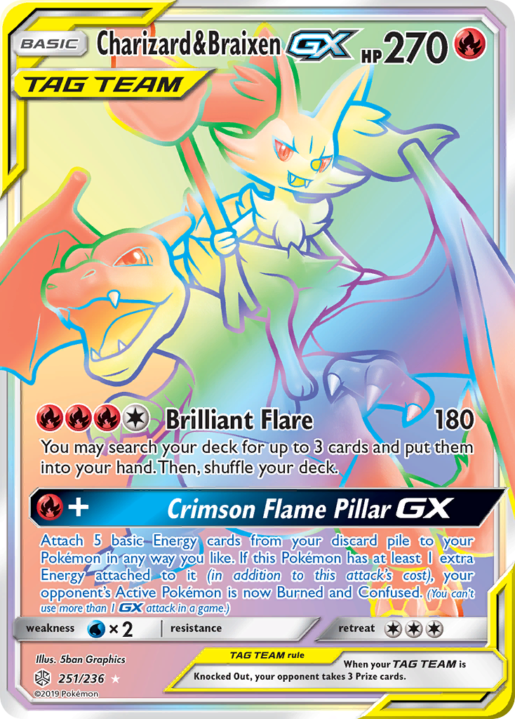 Charizard & Braixen GX (251/236) [Sun & Moon: Cosmic Eclipse] | Game Master's Emporium (The New GME)