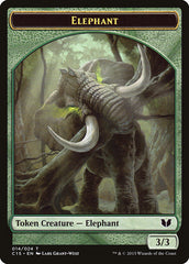 Zombie // Elephant Double-Sided Token [Commander 2015 Tokens] | Game Master's Emporium (The New GME)