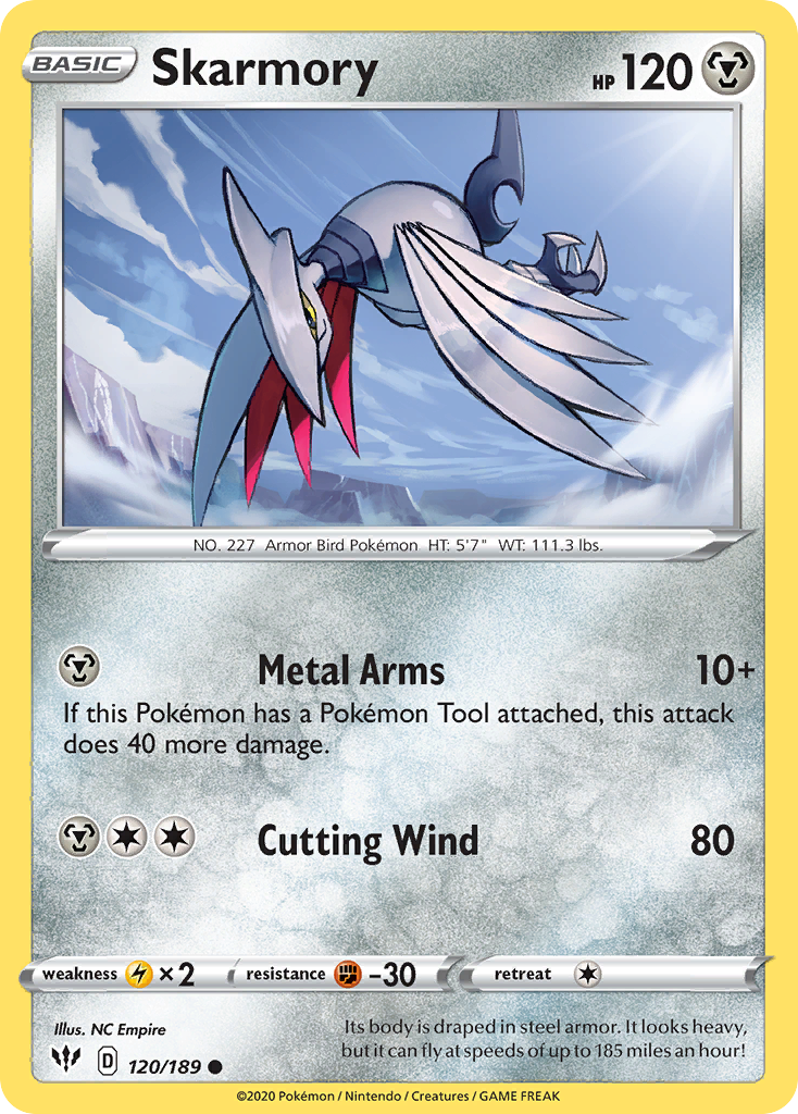 Skarmory (120/189) [Sword & Shield: Darkness Ablaze] | Game Master's Emporium (The New GME)