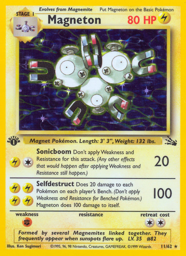 Magneton (11/62) [Fossil 1st Edition] | Game Master's Emporium (The New GME)