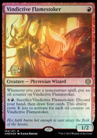 Vindictive Flamestoker [Phyrexia: All Will Be One Prerelease Promos] | Game Master's Emporium (The New GME)