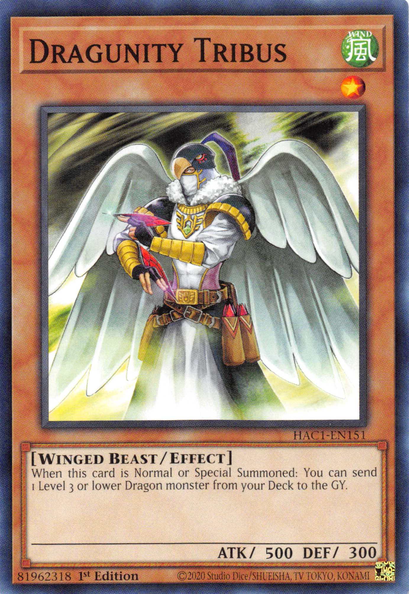 Dragunity Tribus [HAC1-EN151] Common | Game Master's Emporium (The New GME)