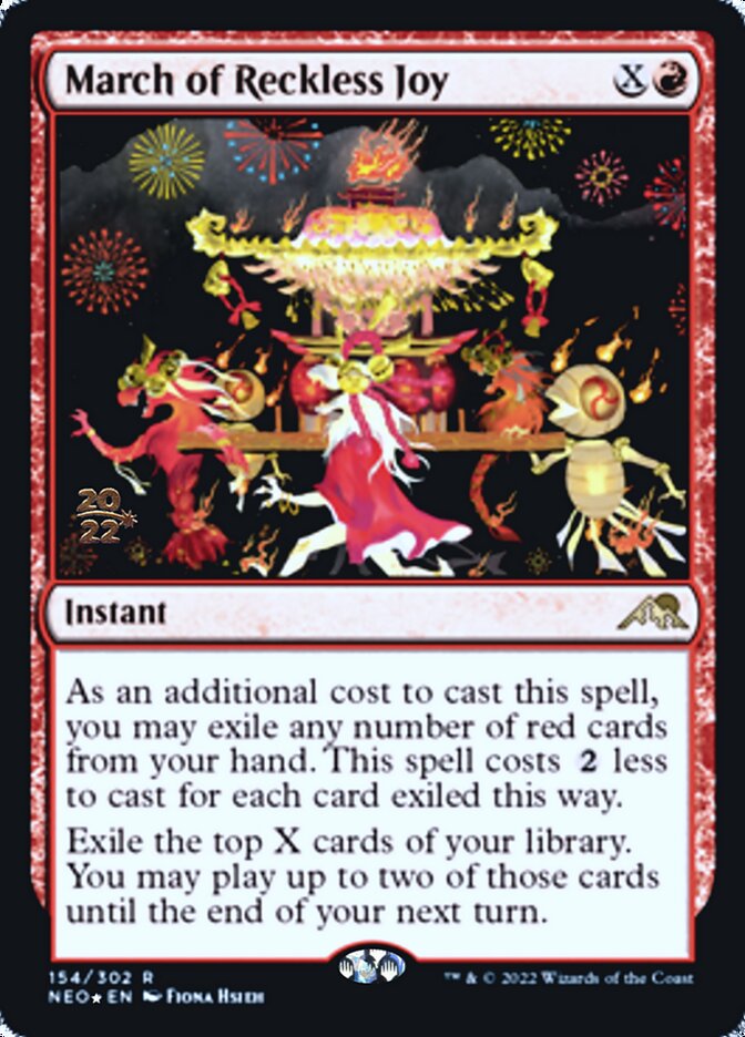 March of Reckless Joy [Kamigawa: Neon Dynasty Prerelease Promos] | Game Master's Emporium (The New GME)