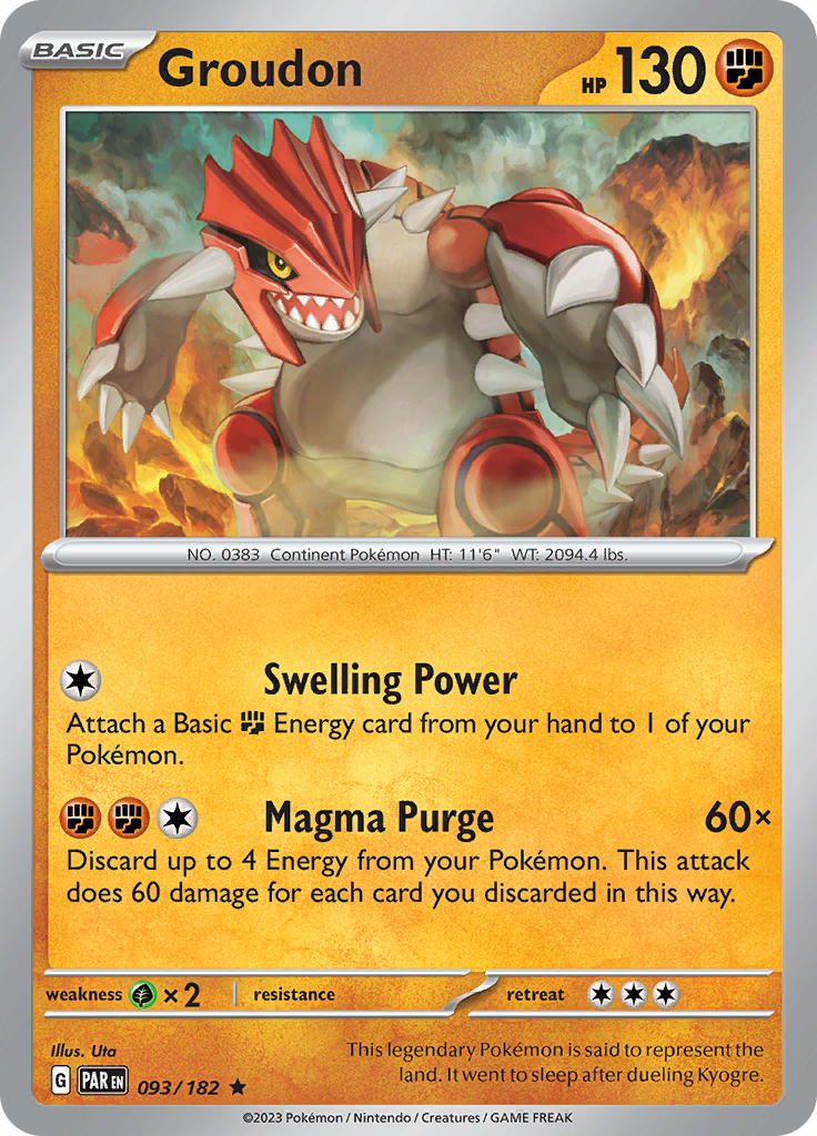 Groudon (093/182) [Scarlet & Violet: Paradox Rift] | Game Master's Emporium (The New GME)