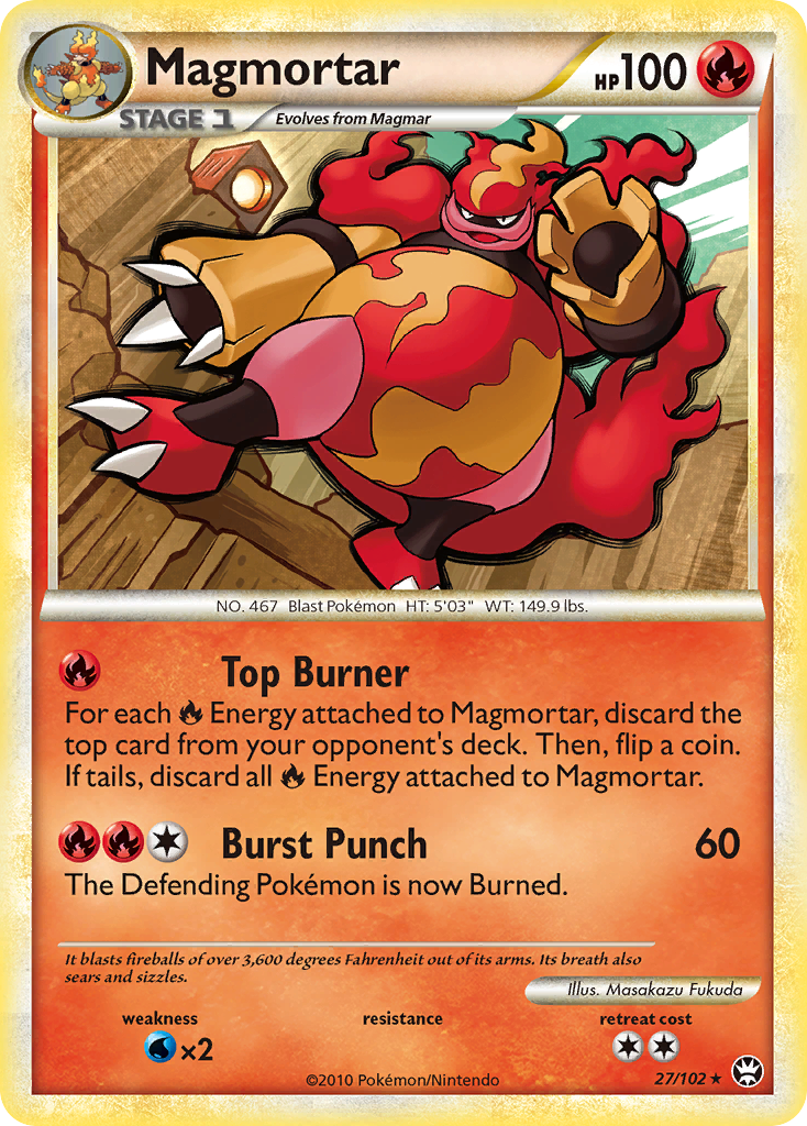 Magmortar (27/102) [HeartGold & SoulSilver: Triumphant] | Game Master's Emporium (The New GME)