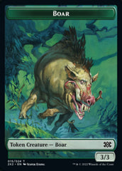 Boar // Monk Double-Sided Token [Double Masters 2022 Tokens] | Game Master's Emporium (The New GME)