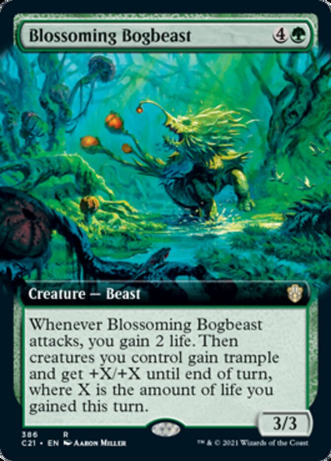 Blossoming Bogbeast (Extended Art) [Commander 2021] | Game Master's Emporium (The New GME)