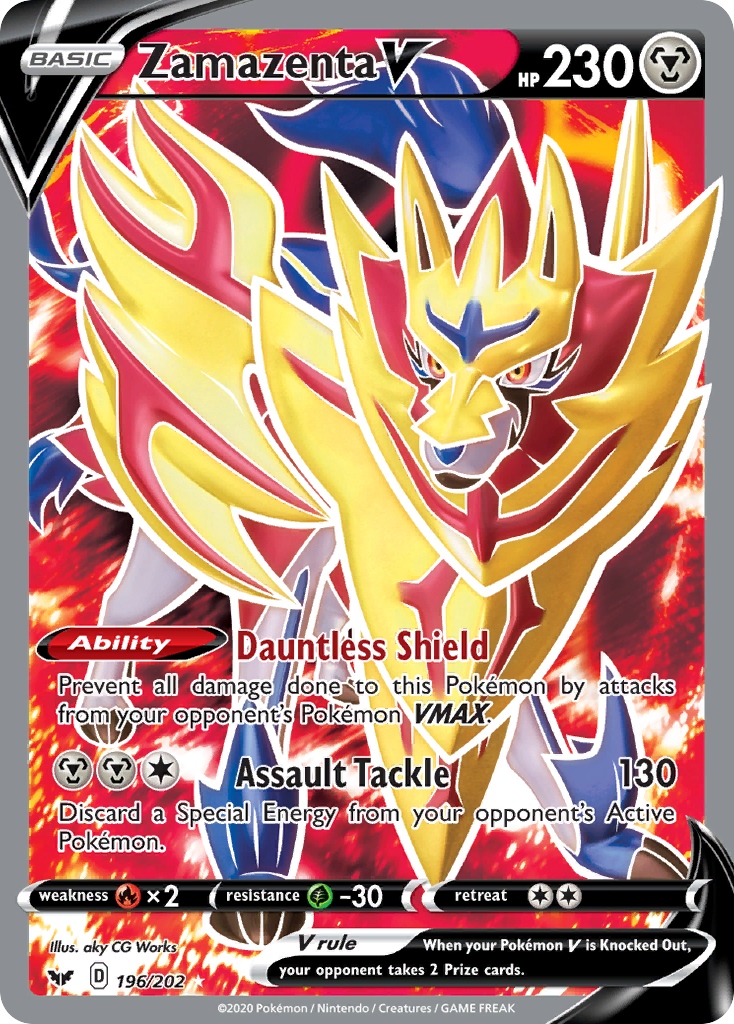 Zamazenta V (196/202) [Sword & Shield: Base Set] | Game Master's Emporium (The New GME)