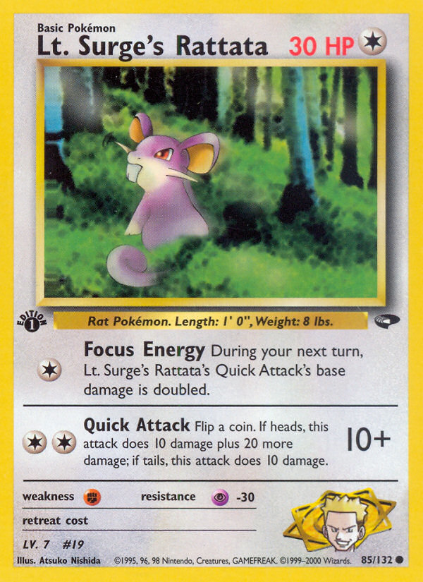 Lt. Surge's Rattata (85/132) [Gym Challenge 1st Edition] | Game Master's Emporium (The New GME)