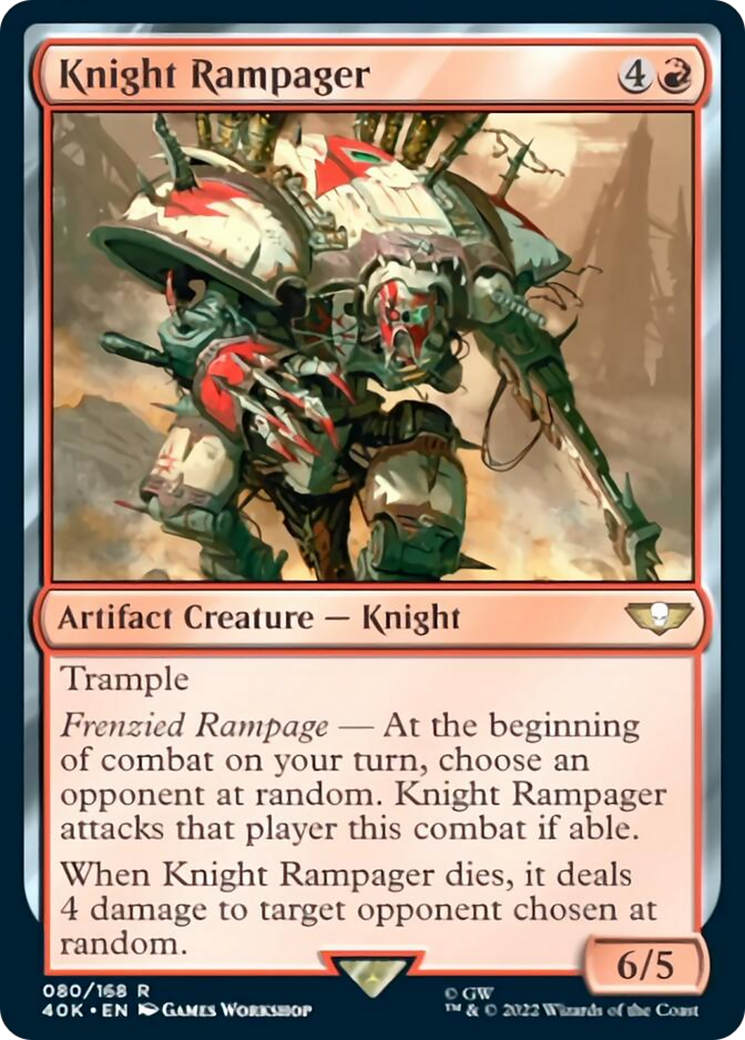 Knight Rampager (Surge Foil) [Warhammer 40,000] | Game Master's Emporium (The New GME)