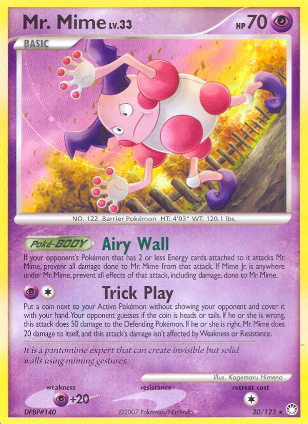 Mr. Mime (30/123) [Diamond & Pearl: Mysterious Treasures] | Game Master's Emporium (The New GME)