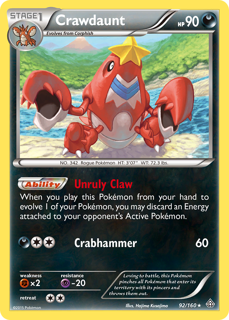 Crawdaunt (92/160) [XY: Primal Clash] | Game Master's Emporium (The New GME)